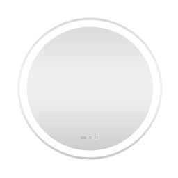 Viva AURA fürdőszoba tükör - érintőkapcsolós - páramenetesítős - órával - LED - KEREK - átmérő 60cm