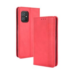 BUSINESS Pénztárca borító Asus Zenfone 8 (ZS590KS) telefonhoz piros