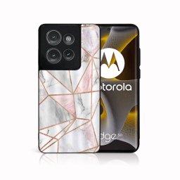 PROTEMIO MY ART Védőburkolat Motorola Edge 50 PINK MARBLE-hoz (143)