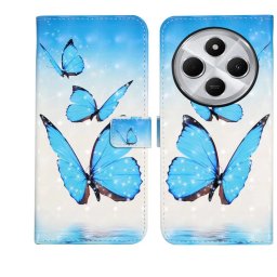 ART Tárcahuzat a Xiaomi-hoz Redmi 14C / Poco C75 BLUE BUTTERFLIES
