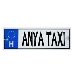 Rendszámtábla Anya taxi... 33x11cm - Tréfás rendszámtábla