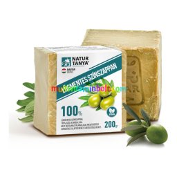 Lúgmentes Színszappan - 100% Szűz Olivaolajjal. Minden bőrtípusra, arcra, testre, hajra és érzékeny felületen is - 200 g - Natur Tanya