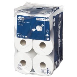 TORK Toalettpapír, T9 rendszer, 2 rétegű, 14,9 cm átmérő, TORK " SmartOne Mini", fehér