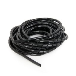 C-Tech CABLEXPERT kábelfeszítő spirál, 12mm, 10 m, fekete
