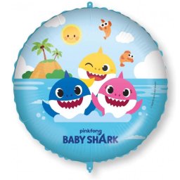 Baby Shark fólia léggömb, lufi 46 cm Nr1
