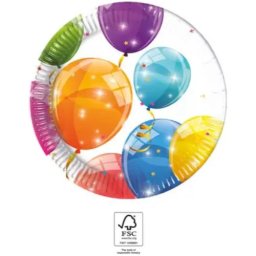Lufis Sparkling papírtányér, party tányér 8 DARABOS, 20 cm FSC Nr1