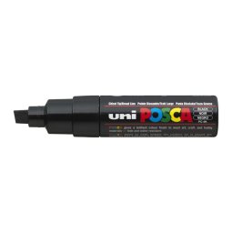 UNI Dekormarker, 8 mm, vágott, UNI "Posca PC-8K", fekete