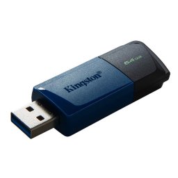 KINGSTON Pendrive, 64GB, USB 3.2, KINGSTON "Exodia M", fekete-kék