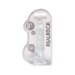 RealRock - átlátszó élethű dildó (átlátszó, 19 cm)