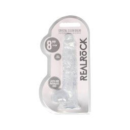 RealRock - átlátszó élethű dildó - átlátszó (19cm)