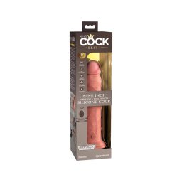 King Cock Elite 9 - tapadókorongos vibrátor 23cm - natúr