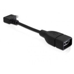 Delock adapter USB micro-B férfi négyszögletes > USB 2.0-A női OTG 11cm