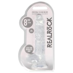 RealRock - átlátszó élethű dildó (átlátszó, 19 cm)