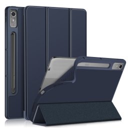 LEATHER Flip borító a Lenovo Tab P12 készülékhez sötétkék