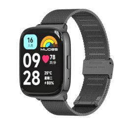 MIJOBS MILANESE Fém szíj Xiaomi-hoz Redmi Watch 3 Lite fekete