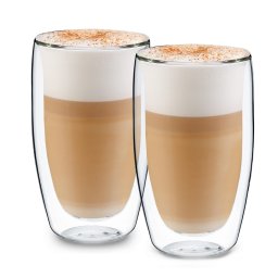 Klarstein Glaswerk Carajillo, thermo poharak dupla üveggel, 450 ml, kézműves, boroszilikát üveg (-)
