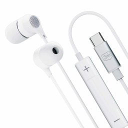 3mk fejhallgató - Vezetékes fülhallgató USB-C, fehér