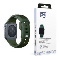 3mk szilikon óraszíj az Apple 42/44/45/49 mm-es órájához Sötétzöld