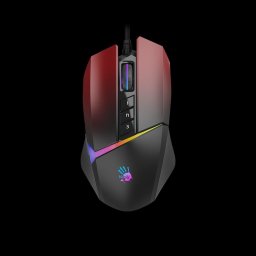 A4tech Bloody Mouse W60 Max Activated, háttérvilágítású játék egér, 12000 DPI, USB, fekete/vörös