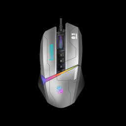 A4tech Bloody Mouse W60 Max Activated, háttérvilágítású játék egér, 12000 DPI, USB, szürke