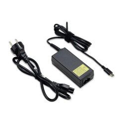 ACER 65W USB TYPE-C ADAPTER, FEKETE, EU POWER CORD (RETAIL PACK) - Type-C hálózati adapterrel rendelkező készülékekhez