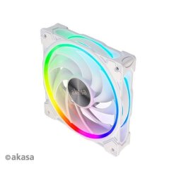 AKASA ventilátor SOHO AR, 12cm ARGB PWM ventilátor, 120x120x25mm, fehér