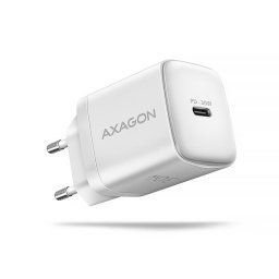 AXAGON ACU-PD30W, Teljesítménytöltő 30W, 1x USB-C port, PD3.0/PPS/QC4 /SFC/AFC/Apple, fehér színű