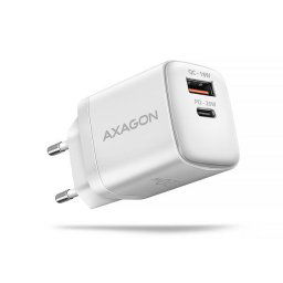 AXAGON ACU-PQ20W ACU-PQ20W ACU-PQ20W AC adapter 20W, 2x port (USB-A USB-C), PD3.0/PPS/QC4 /AFC/Apple, fehér színű