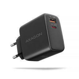 AXAGON ACU-PQ45 GaN hálózati töltő 45W, 2x port (USB-A USB-C), PD3.0/PPS/QC4 /SFC 2.0/AFC/Apple