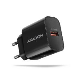 AXAGON ACU-QC18, 18W-os hálózati töltő, 1x USB-A port, QC3.0/AFC/Apple, fekete színű