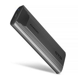 AXAGON EEM2-GTS2, USB-C 10Gbps - M.2 NVMe & SATA SSD fém THIN doboz, csavarozásmentes