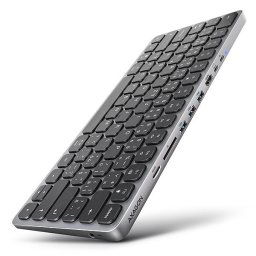 AXAGON HMC-KB-CS, USB 5Gbps hub CZ/SK billentyűzettel, HDMI 4K/60Hz, 3x USB-A, SD/mSD, audió, PD 100W, USB-C kábel 60cm