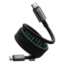 Baseus Data mágneses kábel Tungsten Gold USB-C/USB-C 1m 100W fekete