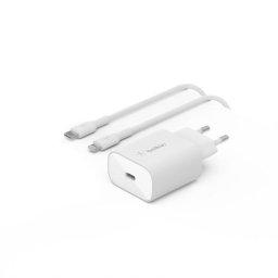 Belkin BOOST CHARGE™ 25W USB-C Power Delivery PPS fali töltő 1m USB-C Lightning kábel, fehér
