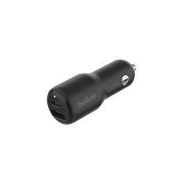 Belkin BOOST CHARGE 42 W-os kettős Power Delivery PPS autós töltő – 30 W-os USB-C és 12 W-os USB-A, fekete