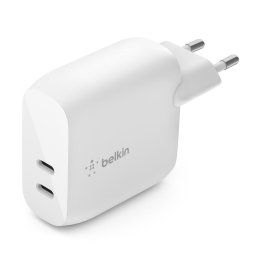 Belkin BOOST CHARGE™ Dual 40W USB-C Power Delivery fali töltő, fehér