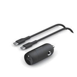 Belkin BOOSTCHARGE™ 30W USB-C Power Delivery PPS autós töltő 1m USB-C-USB-C kábel, Fekete
