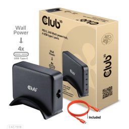 Club3D utazási töltő 240W GaN technológia, 4xUSB-C, PPS PD 3.1 támogatás