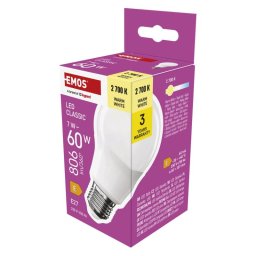 EMOS LED CLS A60 7W(60W) 806lm E27 WW 7W(60W) 806lm E27 WW