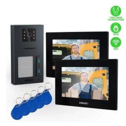 EVOLVEO DoorPhone AP2-2 vezetékes videotelefon két lakáshoz, alkalmazással, fekete színben