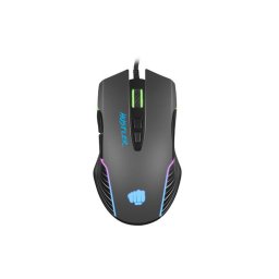 Fury Gaming Mouse Hustler, játék, 6400DPI, USB, optikai, vezetékes, RGB, 7 gomb, kábel hossza 1,6m, fekete
