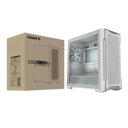 GIGABYTE C102 GLASS ICE/Midi Tower/Transpar./Fehér