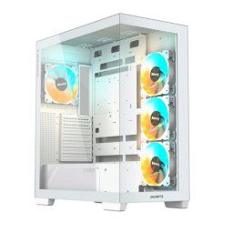 GIGABYTE ház GB-C500PI ST, Mid tower, 1xUSB-C 3.2, 2xUSB 3.0, 4x 120mm ARGB ventilátor, fehér
