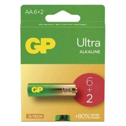GP AA Ultra Alkaline (LR6) - 8 db