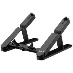 Genius G-Stand M200, állvány, laptophoz/tablethez/telefonhoz 10-17", állítható, összecsukható, 10kg teherbírású, fekete színű