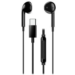 Genius HS-M365 fekete, Fejhallgató, vezetékes, fülhallgató, mikrofon, hangerőszabályzó, USB-C, fekete