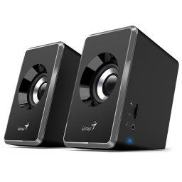 Genius Speakers SP-U125, hordozható hangszórók, 2.0, 3W, USB tápegység, 3,5 mm-es csatlakozó, szürke-fekete színben