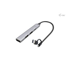 I-Tec USB-A/USB-C fém HUB 1x USB-C 3.1 3x USB 2.0