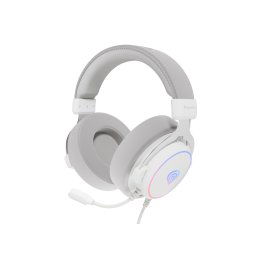 Játékos fejhallgató mikrofonnal Genesis NEON 764/7.1/USB/Wire/Stand/White