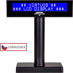LCD kijelző Virtuos FL-2026 2x20, soros, fekete, fekete